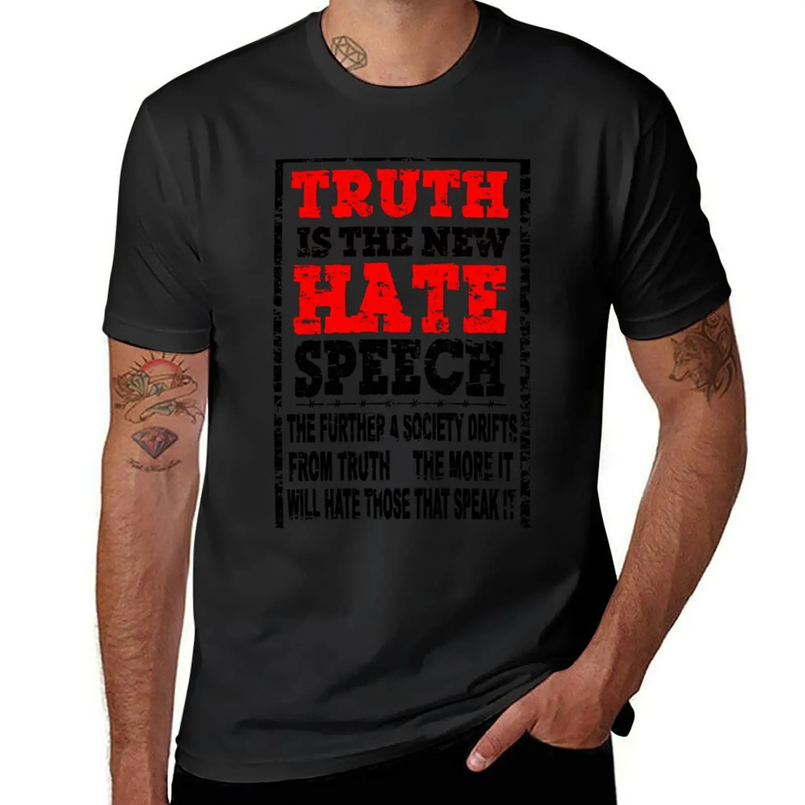 

TRUTH IS THE NEW HATE SPEECH - ORWELL QUOTE T-Shirt summer top cute tops summer tops plus sizes men clothing