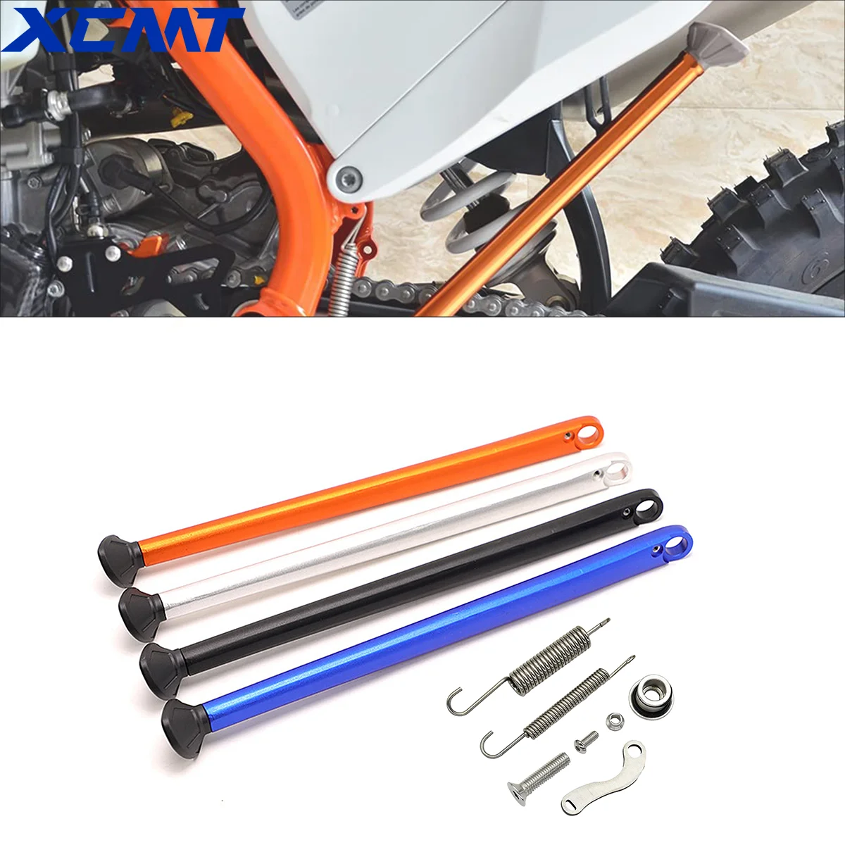 

Motorcycle Kickstand Side Stand+Spring Kit For KTM EXC EXC-F XC XC-W XCF XCF-W Six Days 125 150 250 300 350 450 500 2017-2023