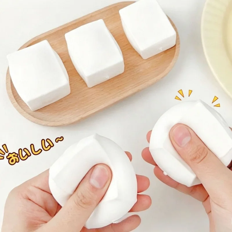 Tofu Vaseline Squeeze Slow Rebound Moldable Squishy Tofu Ultra-Soft Japanese-Style Stress Relief and Vent Toy for Office Use view 2