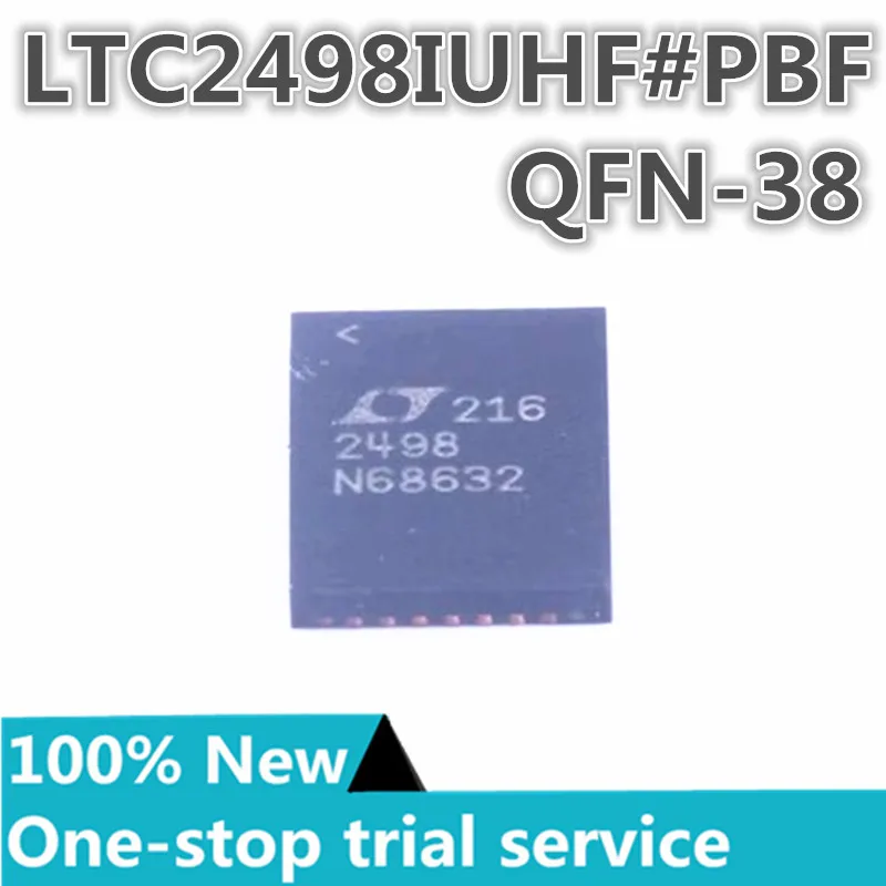 2-100pcs %New original LTC2498IUHF#PBF QFN38 Silk screen 2498 LTC2498IUHF Data acquisition digital to analog converter