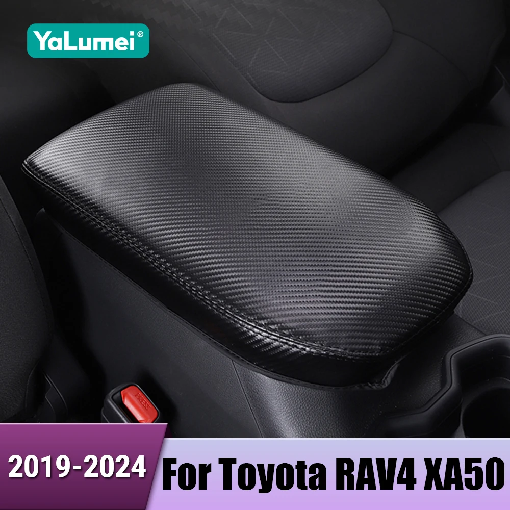 Auto Armlehne Kissen Mittelkonsole Schutz Abdeckung Armlehne Box Pad Für Toyota RAV4 XA50 2019 2020 2021 2022 2023 2024 Hybrid