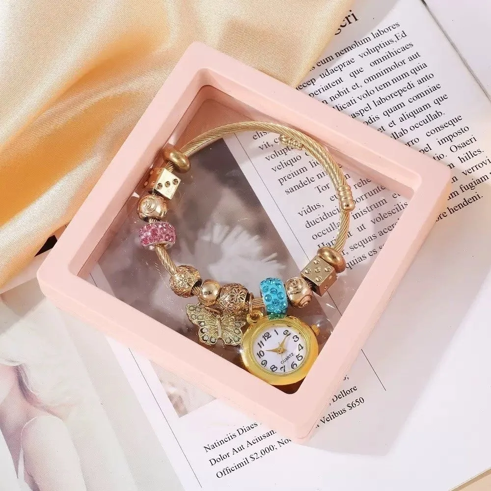 Trendy Adjustable Women's Bracelet Watches Precise Elegant Beaded Watches Luxury Versatile Quartz Watch Birthday Gift