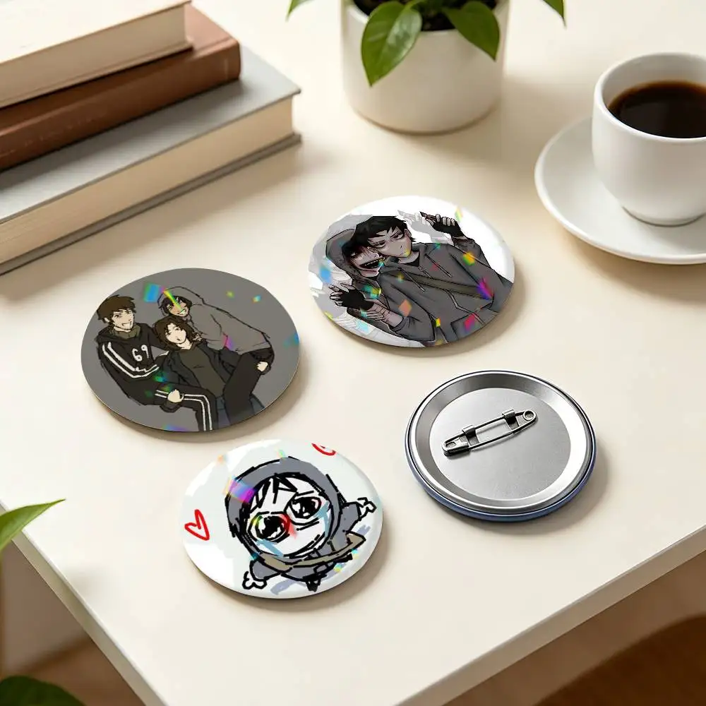 C-Creepypasta Horror J-Jeff the K-Killer  25mm 32mm 44mm 58mm 75mm Brooches Badges Pins for Accessories Gift