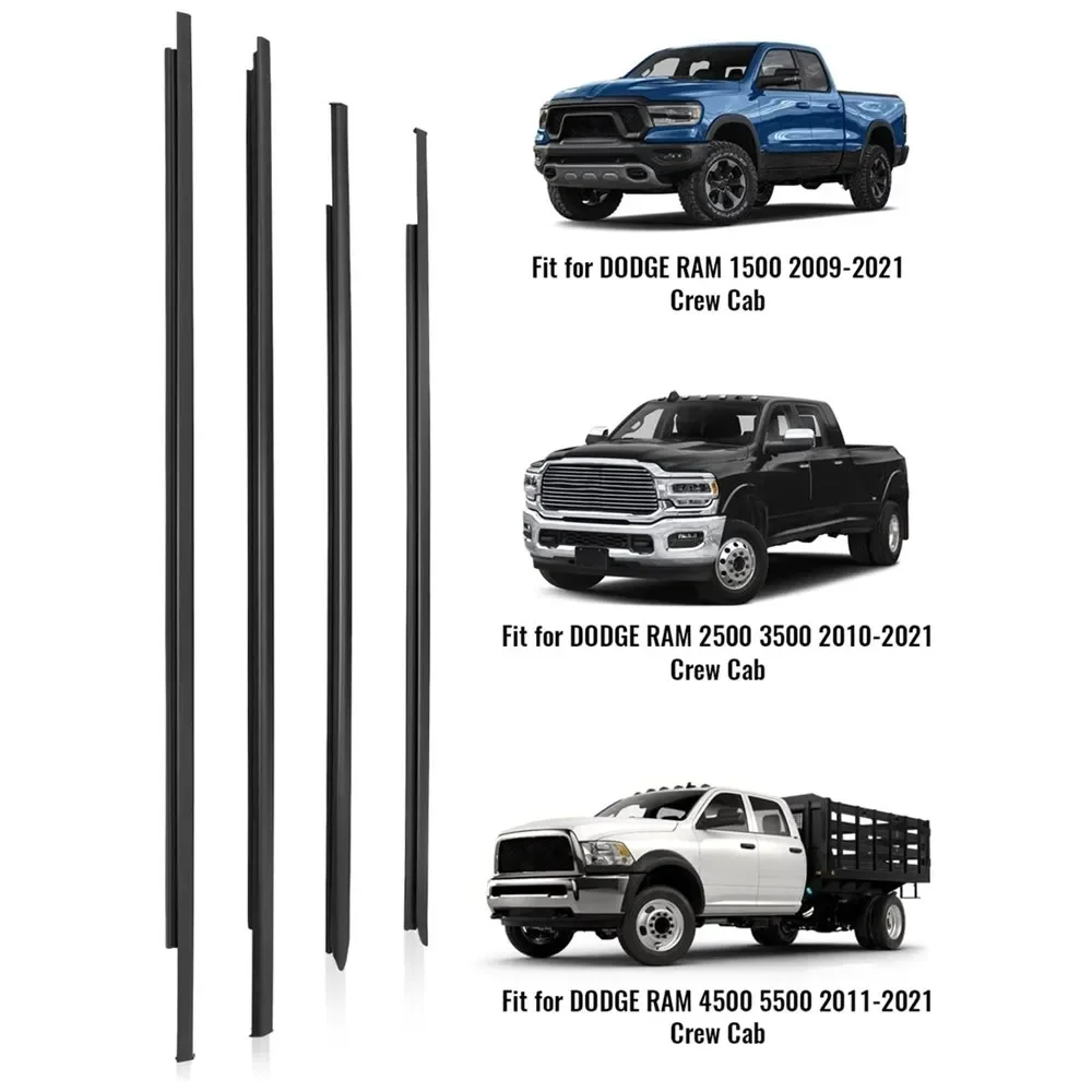 55372139AH 55112376AH 55112377AH 55372138AH 4 قطعة الباب الخارجي حزام السير الوقائي ل دودج رام 1500 2500 3500 4500 5500 2009-2021