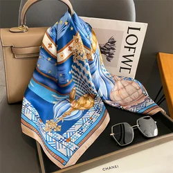 100% Real Silk Scarf New 70CM Natural Shawl Wraps Women Ladies Fashion Scarves Foulard Bandana Square Headband Hijab Pashmina