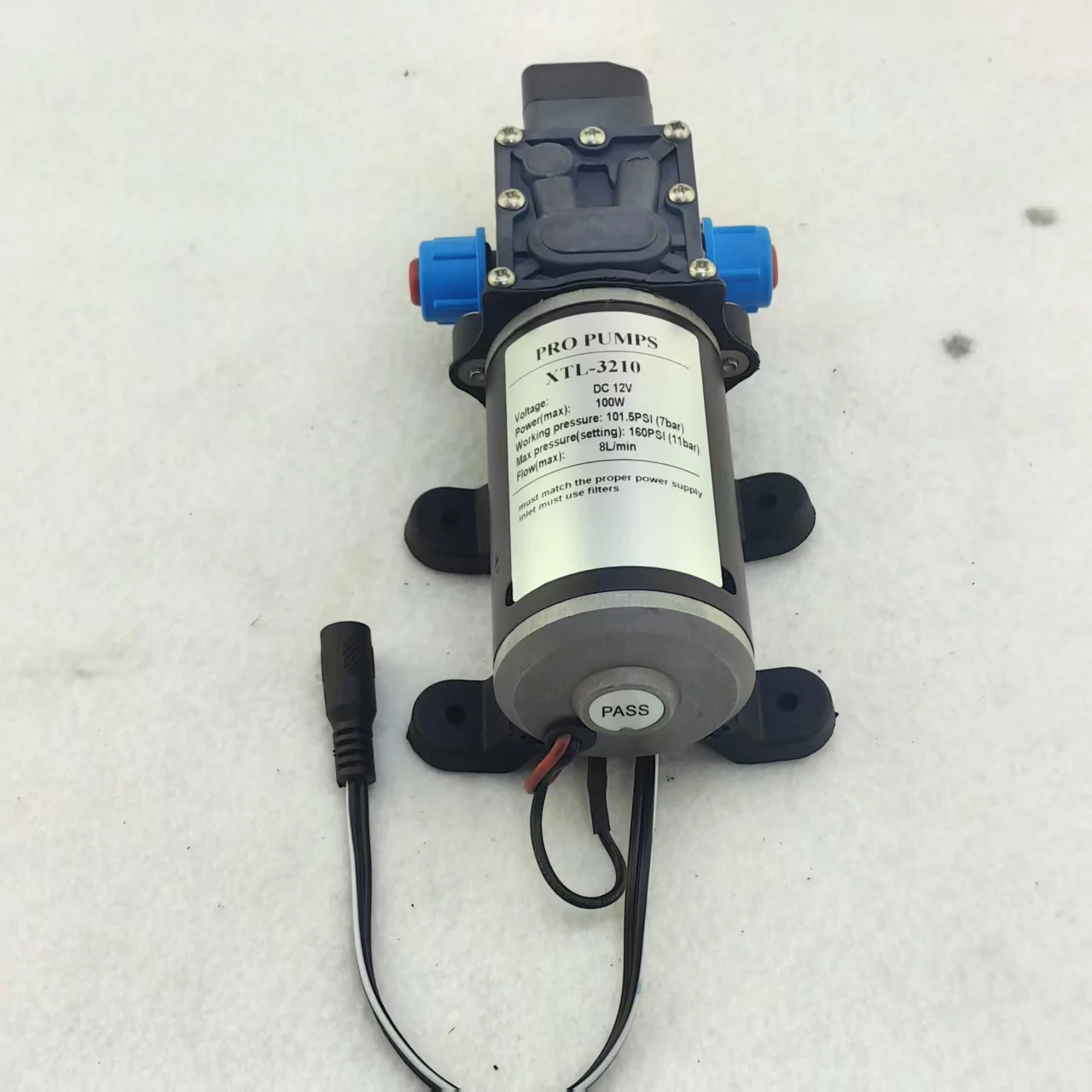 DC Micro Electric Diaphragm Water Pump Automatic pressuer Switch  12V 100W 7bar 8L/min High Pressure
