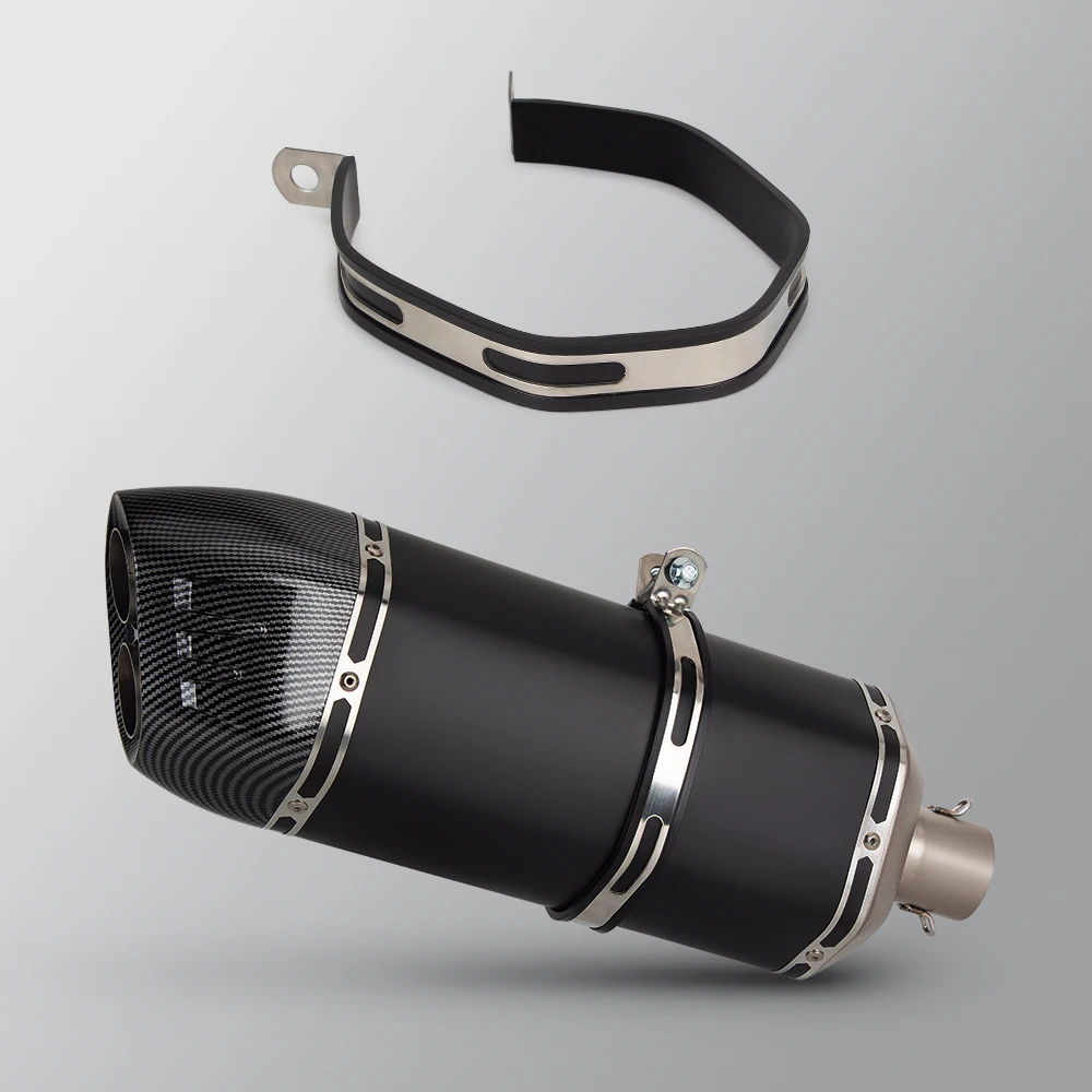 universal 51mm Inlet Motorcycle Exhaust Dual Hole Muffler For TRK552 700MT DL250 DS525  450MT 525X DS500X R 1300 GS CRF1100L