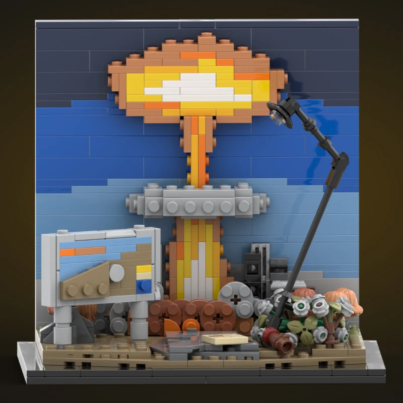 

465 шт. MOC Fallout Nuclear Blast диорама модульная сборка DIY строительные блоки развивающие игрушки для детей подарок на день рождения