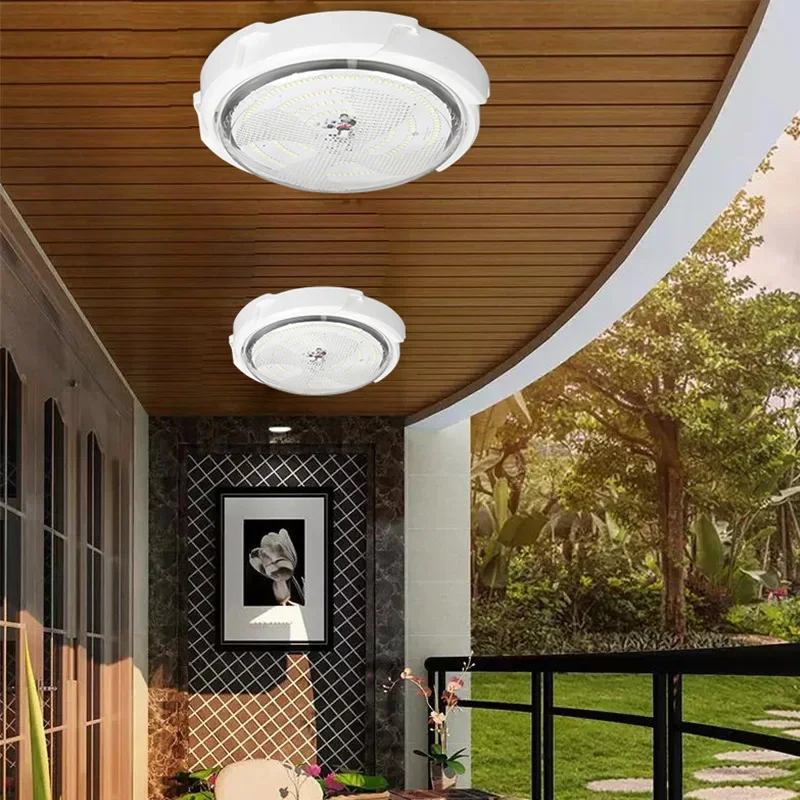 Hot 60/500W LED Solar Ceiling Light Pendant Light Outdoor Indoor Solar-Power Lamp with Line Corridor Light for Garden Decoration