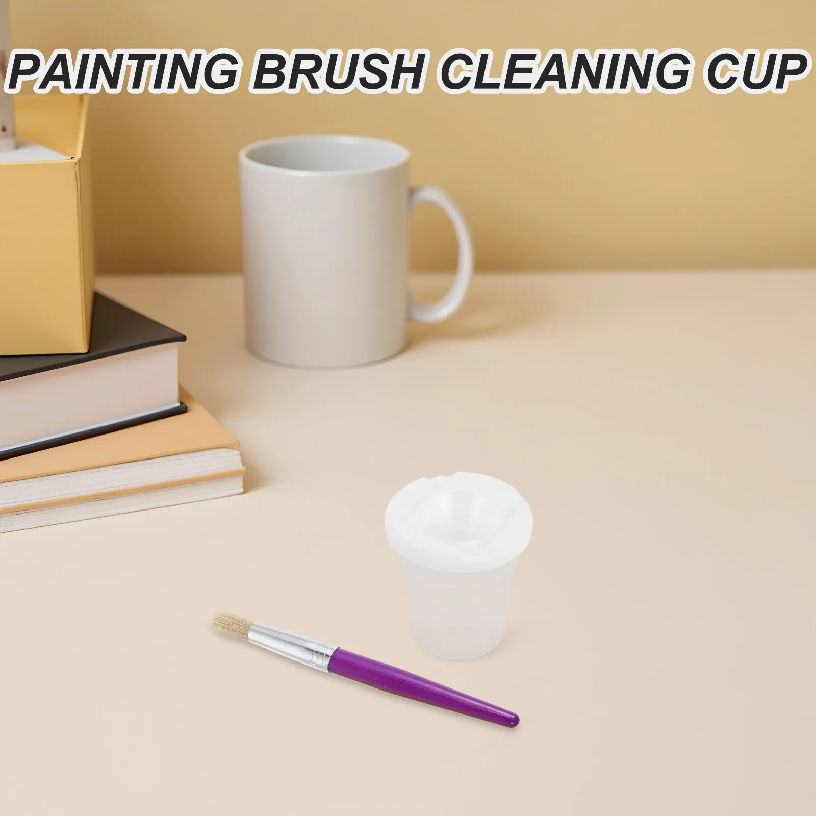 16Pcs Kids Paint Brushes Set No Spill Paint Cups Preschool Art Supplies Washable Brush Rinser Cup for Home School Use