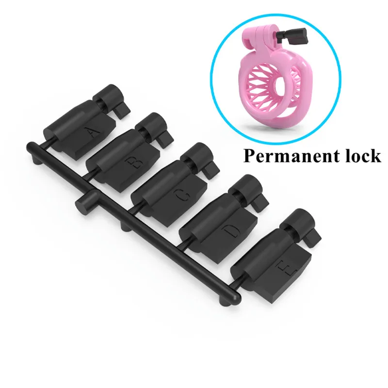 Disposable Permanent Lock Plastic Keys for Male Sissy HT Chastity Cage Holy Trainer Forever Lock 5 Pieces Cock Cage Accessory