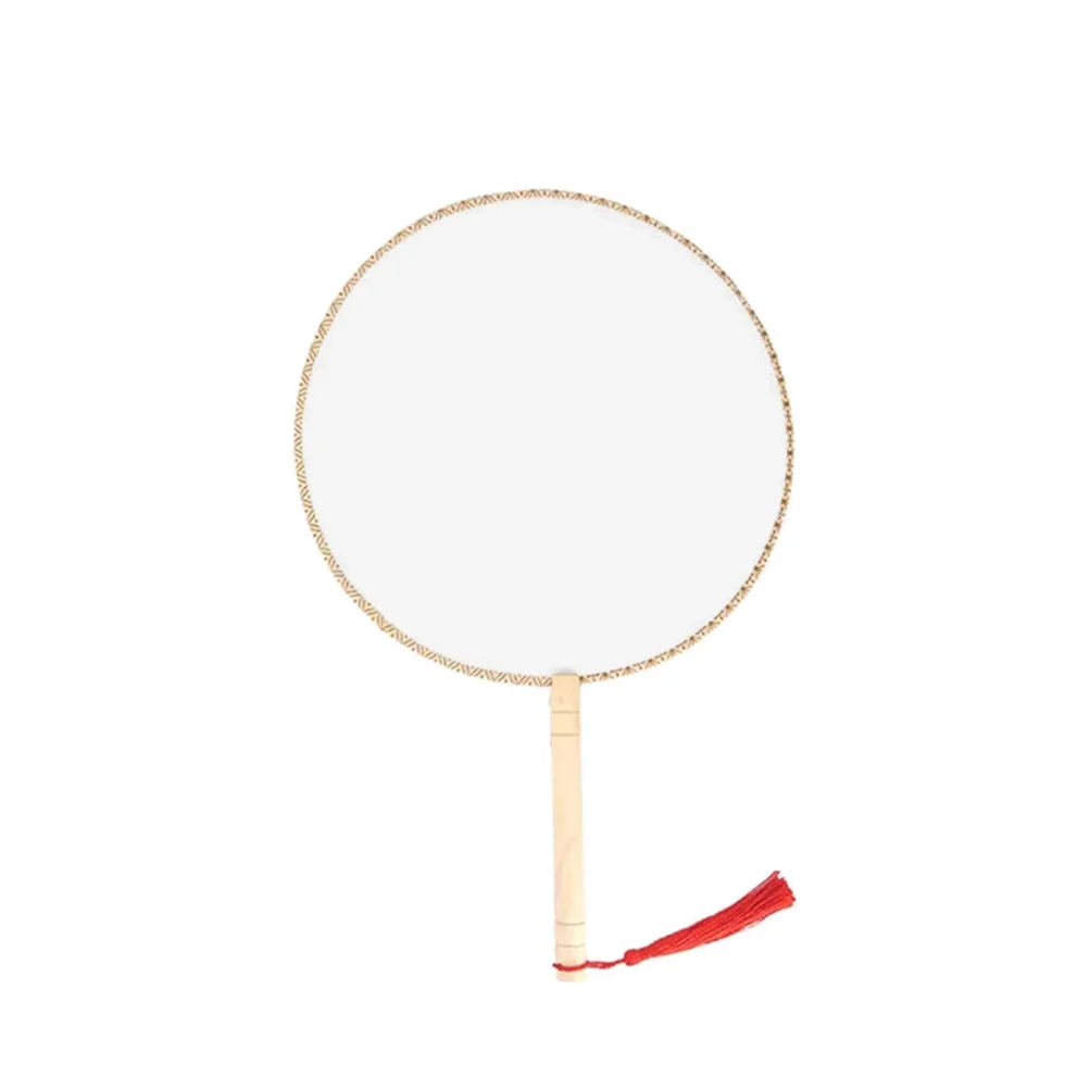 

Blank Fan for Kids DIY Handmade Painting Art Craft Activity - Wooden Handle Silk Folding Fan for Children Drawing Practice and
