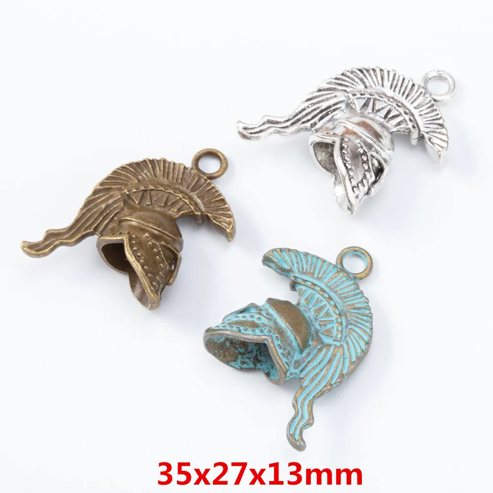 

10pcs Roman helmet Craft Supplies Charms Pendants for DIY Crafting Jewelry Findings Making Accessory 1635