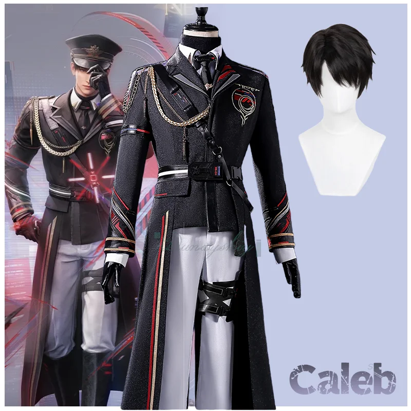 

Game Love And Deepspace Caleb Cosplay Set - Military Uniform Cap & Wig Unisex Halloween Props Carnival Costume for Women & Men