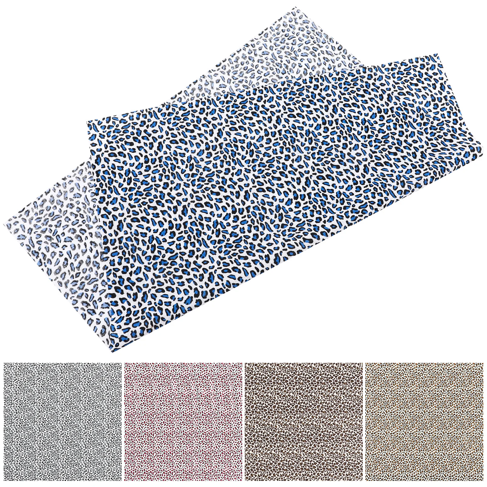

5Pcs Cotton Fabric Leopard Patchwork Cloth Printed DIY Sewing Material for Creative Handcrafted Decoration Cotton Fabric