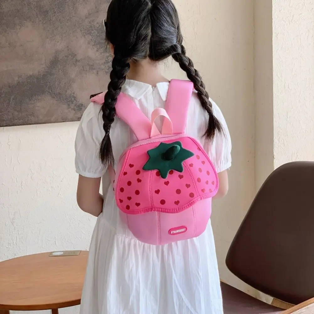 Double Shoulder Fruits Mushroom Backpack Large Capacity Korean Style Kindergarten Backpack Cute Schoolbag Student School Bag