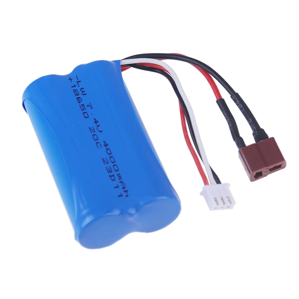 Upgrade 4000mAh 2s 7.4v Lipo Battery 18650 with Charger For SCY-16101PRO SCY-16102PRO SCY-16103PRO SCY-16201PRO R/C car parts