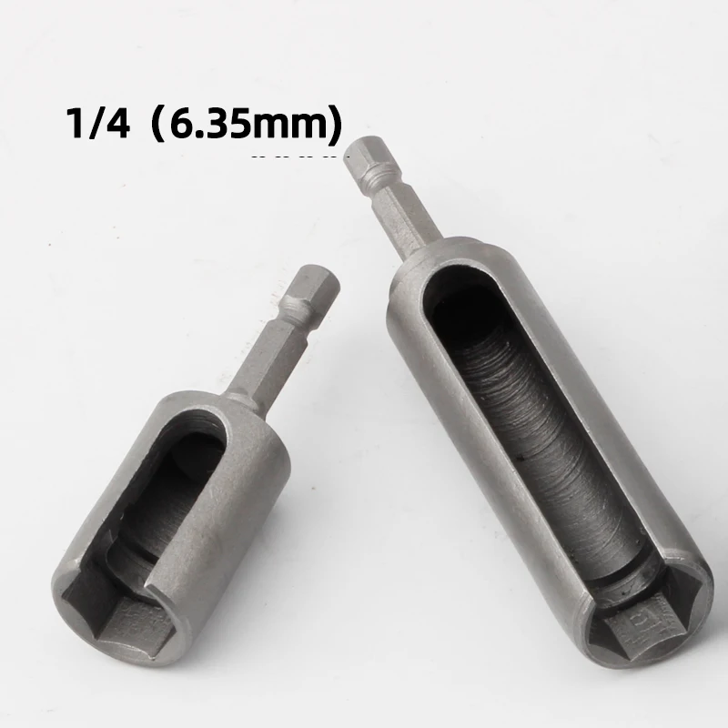 65.80.100.120.135mm Length Open Hex Nut Driver Socket Slotted Impact Electric Hex Shank Slotted Drill Bit Sockets Wrench Tool