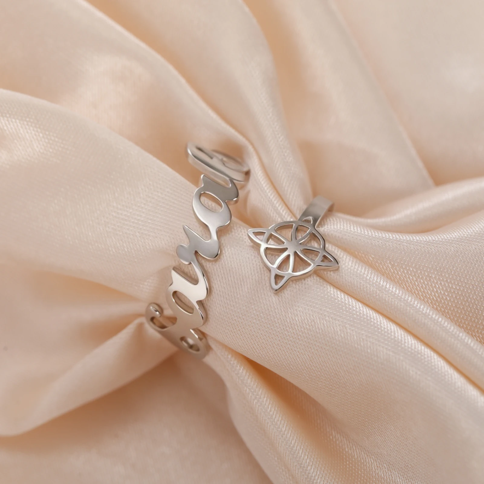 

Customized Witch Knot Name Ring Women Girls Custom Rings Stainless Steel Jewelry Personalized Party Birthday Gifts 2026 Trend