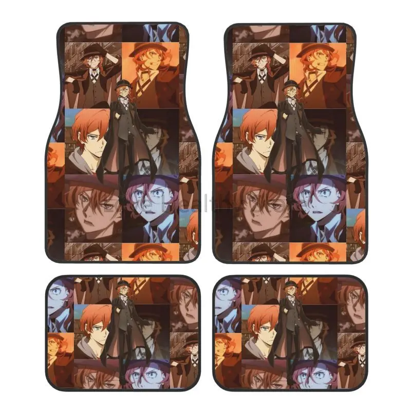 

Bungou Stray Dogs Nakajima Atsushi TV Series Chuuya Nakahara Автомобильные коврики Набор из 4 шт. Автоматические передние и задние нескользящие коврики для ног