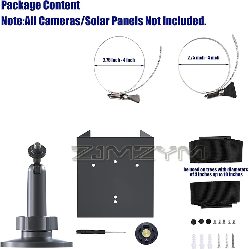 Camera Monitoring Bracket Universal Pole Mount Bracket Wall-mounted Rotated Plastic Bracket For Most Cameras Solar Panels