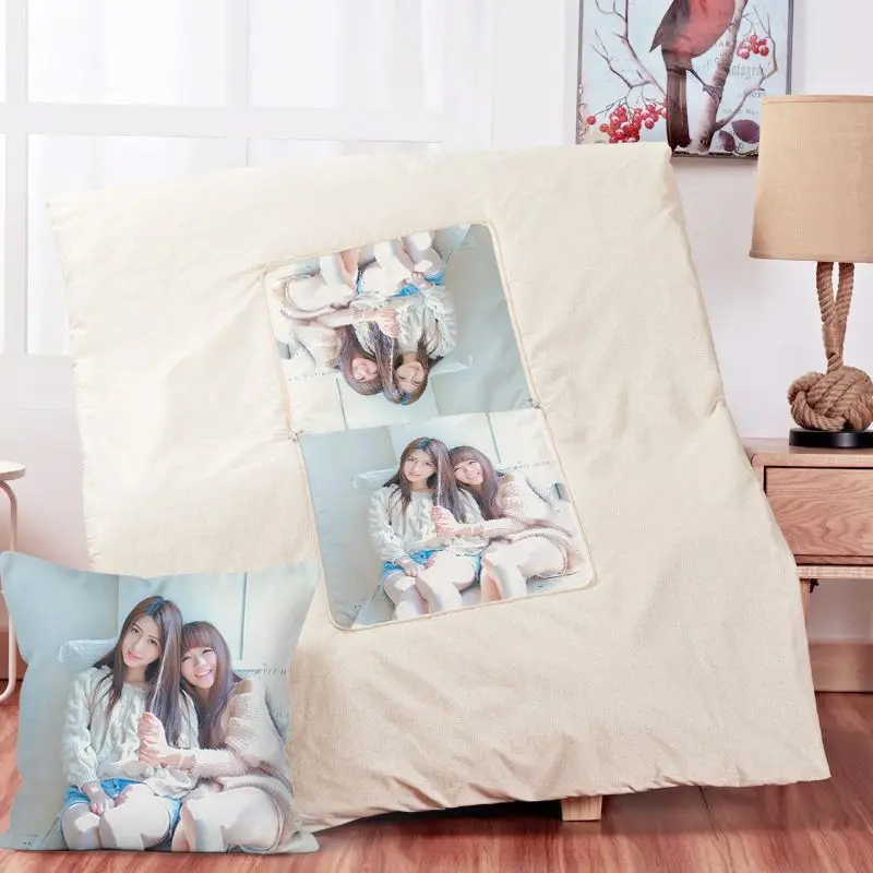 Photo Customized Throw Pillow Quilt Custom Made DIY Double Sided Car Office Sofa Lunch Break Quilt Cushion Decorative pillows