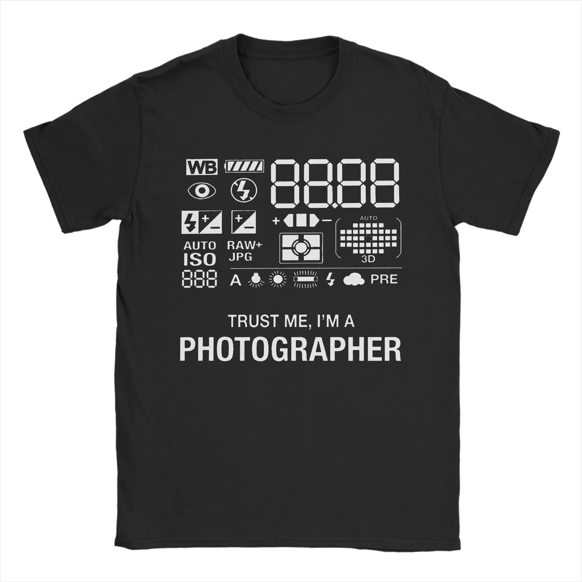 Photographer Camera T Shirts for Men Women 100% Cotton T-Shirts Photography Gift Present Funny Tees Short Sleeve Tops Gift Idea