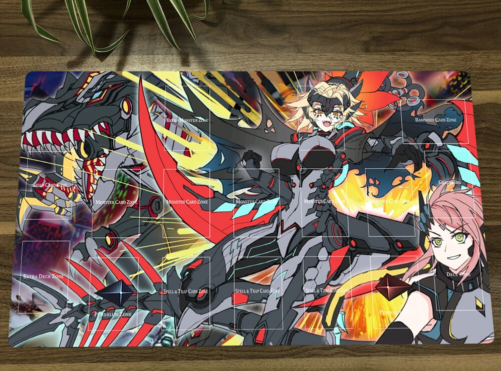 YuGiOh Dinomorphia Kentregina TCG CCG Mat Trading Card Game Mat Playmat Table Playing Mat Rubber Mousepad Mouse Pad & Bag