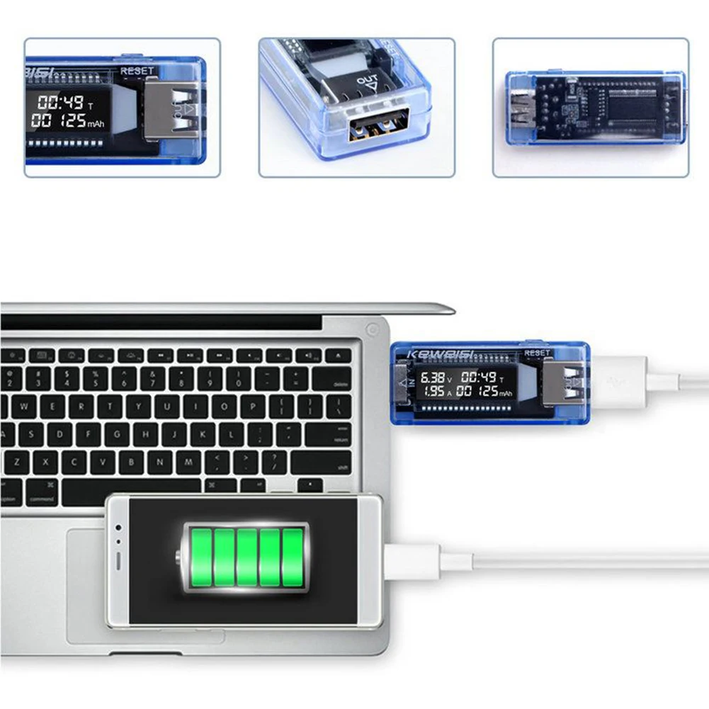 Tester di capacità del caricatore di tensione di corrente USB 3-20V Rilevamento della tensione di corrente Tester di capacità del caricatore Kit rilevatore di potenza mobile