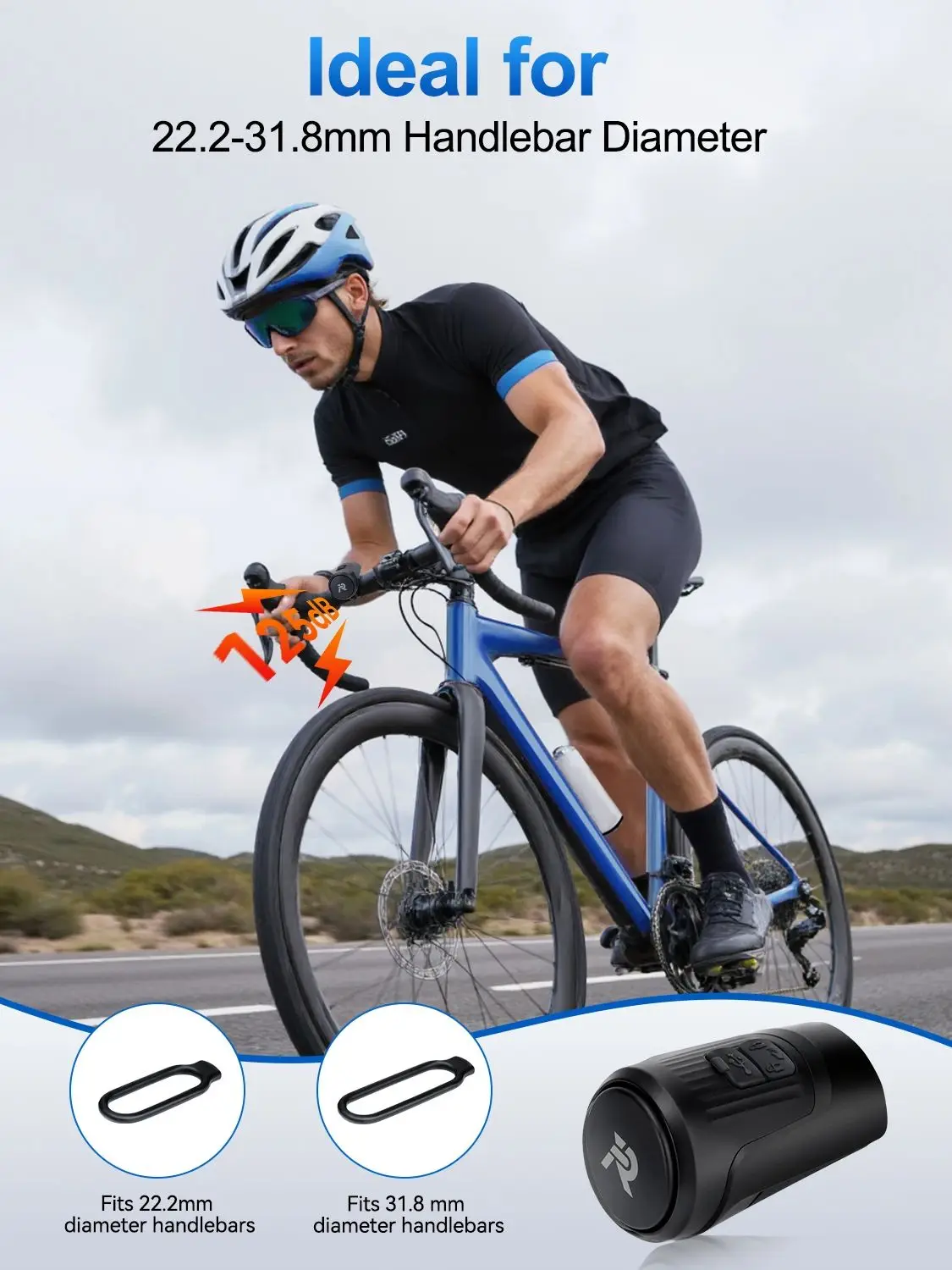 AliExpress Camluxy 125db Electric Bicycle Horn Bicycle Handlebar Warning Speaker Waterproof Mountain Bike Scooter Bell Children'S Bike Horn