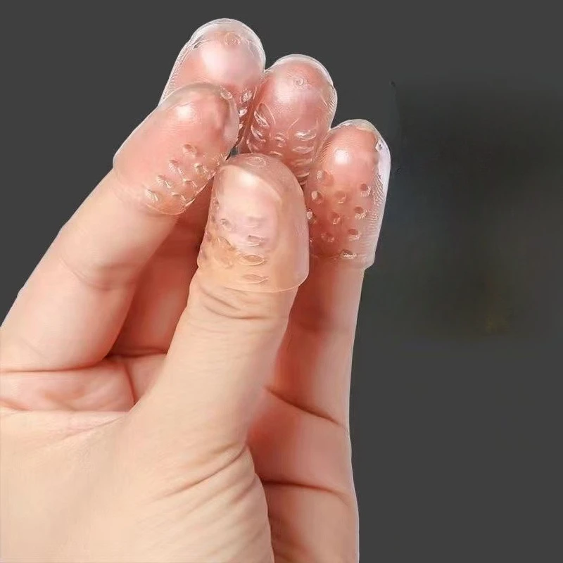10pcs/set Silicone Finger Protectors Moisturizing Pain Relief Finger Sleeves Thickened Anti-Slip Guards for Writing Cooking Work