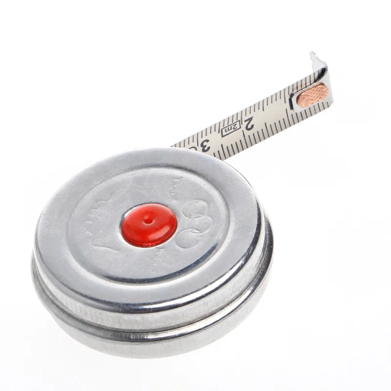 2m Mini Office Stainless Steel Woodworking Retractable Tape Measure Metric