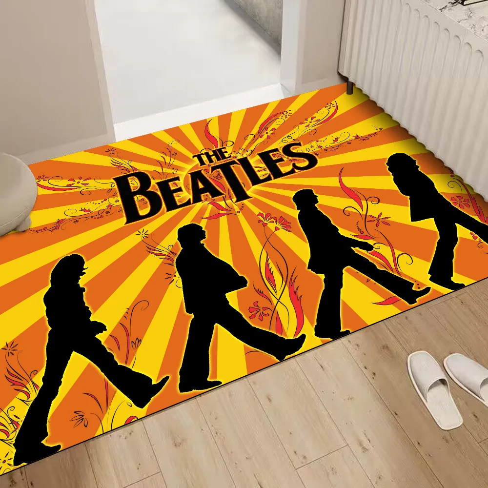 Rock Stand HD B-Beatles Floor Mat Nordic Style Bedroom Living Room Doormat Home Balcony Anti-Slip Bedside Mats