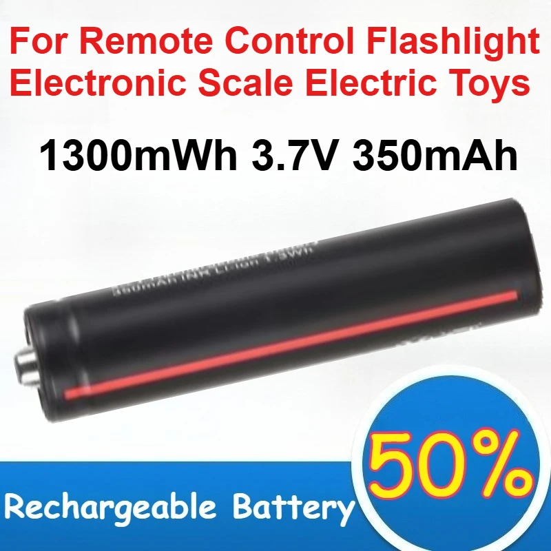 

AAA 10440 Lithium Battery 1300mWh 3.7V 350mAh for Remote Control Flashlight Electronic Scale Electric Toys Rechargeable Battery