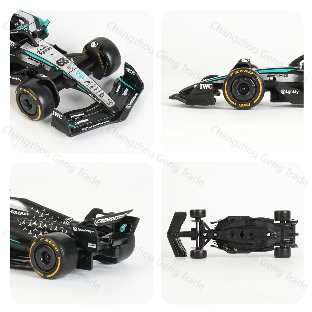 Bburago 1:43 Mercedes-AMG 2025 W16 E الأداء # 63 # 12 F1 Formula Car Die Cast Vehicles ألعاب سباق نموذجية قابلة للجمع #5