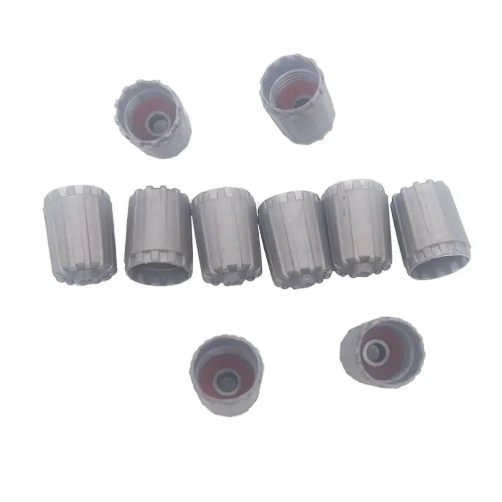 10pcs Plastic Gray Tire Valve Stem Cap TPMS Tire Cap With Gasket Auto Car Bike Motorcycle Truck Wheel Tire Valve Stem Cap NEW