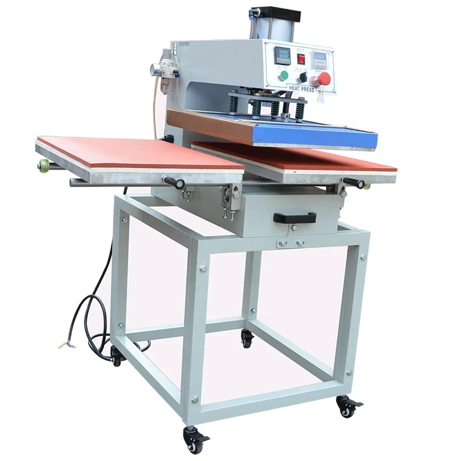 Multi-functional Digital Printing Double Tray Slide-way Air Driver tote bag sublimation Heat Press Machine for 16x24 Inch