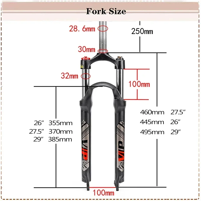 BUCKLOS 20 Inch Suspension Fork 50mm Travel QR Fork 1-1/8