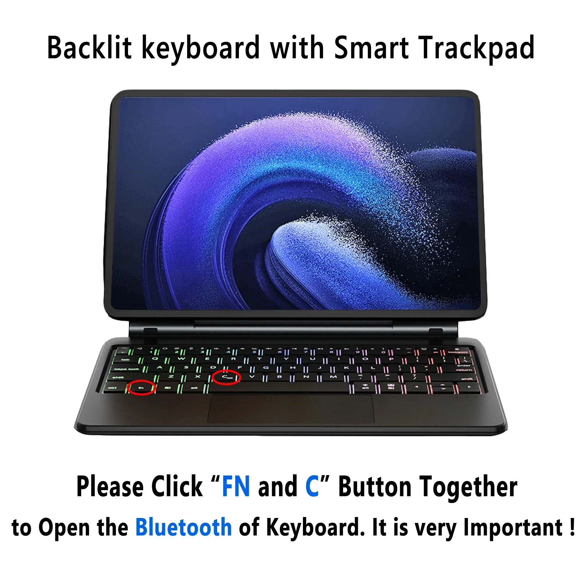 Magic Keyboard for Xiaomi Pad 6 Pro 11 2023 Mipad 6 Mipad6 Russian Korean Spanish AZERT German Hebrew Arabic Magic Keyboard Case