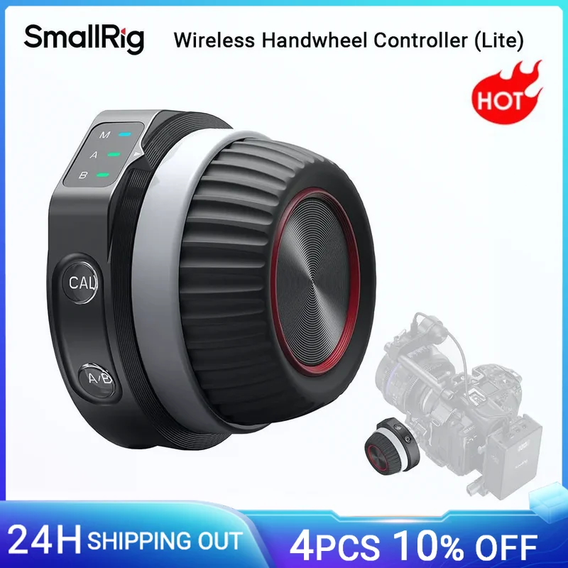 SmallRig Wireless Handwheel Controller (Lite) Single-Touch A/B Marking 21H Battery Life for DSLR and Cine Lenses -4295