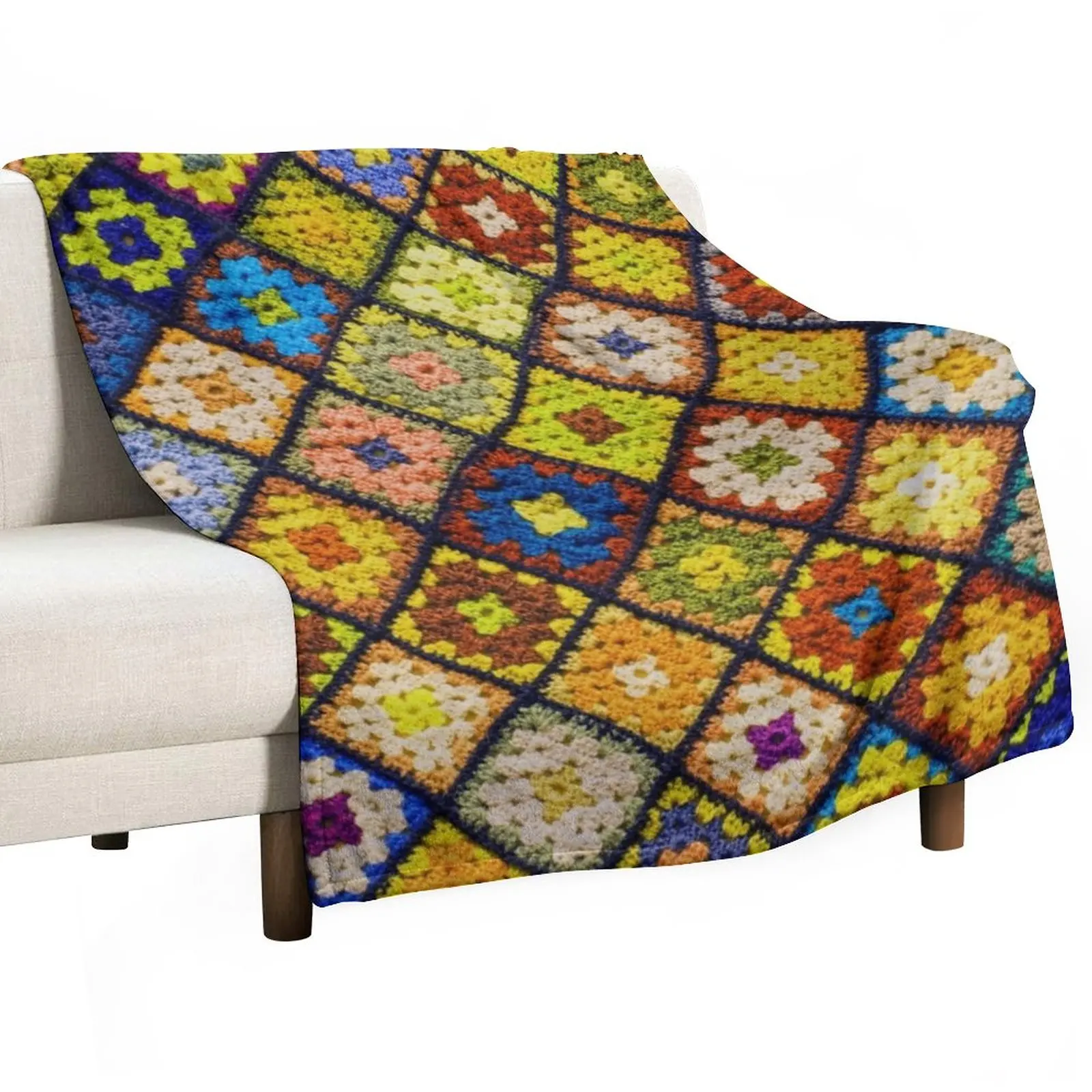 

Crochet granny square pattern Throw Blanket Blanket Sofa Beach Blanket Furry Blanket