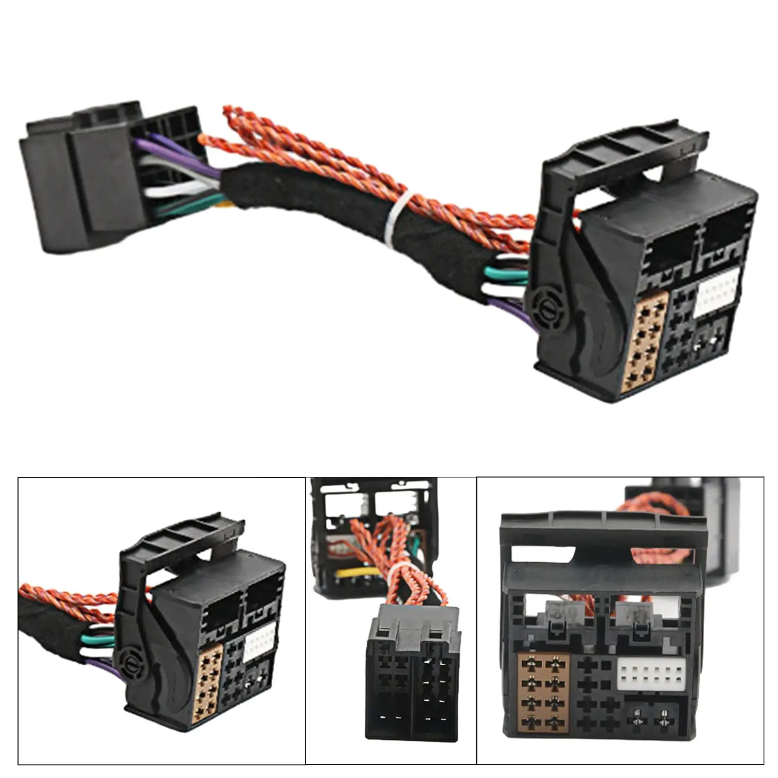 Radio Wiring Harness PQ to Mqb Transfer Line Easily Mount Mib Modification for RCD330 RCD330G Durable Automobile Repairing