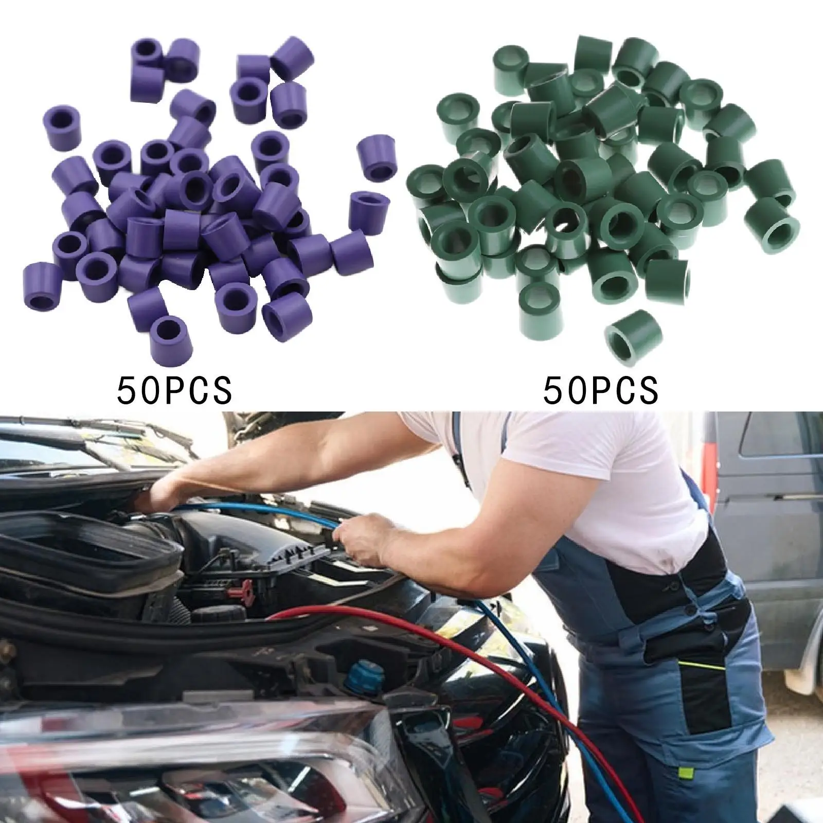 

50 комплектов уплотнительных колец для кондиционирования воздуха, ассортимент прокладок, устойчивых к высоким температурам