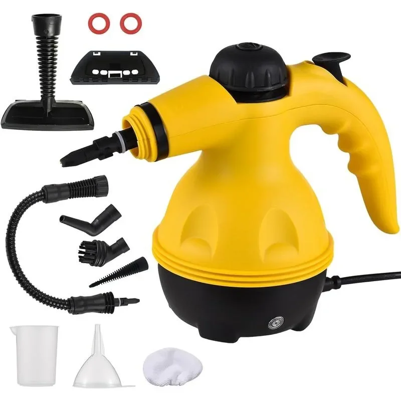 High Temperature Steam Cleaner Set,Multipurpose Portable Steam Cleaning w/Safety Lock and 10 Accessory Kit