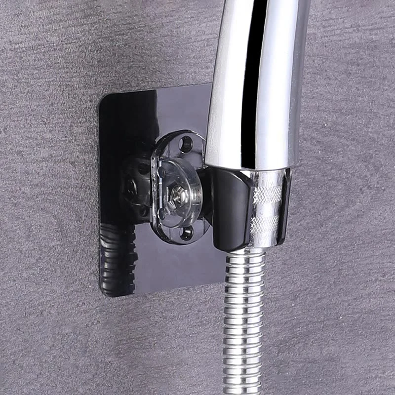 Self-adhesive Handheld Shower Bracket No Drill Holes Self-stick Adjustable Shower Holder Bathroom Wall Mount Bracket