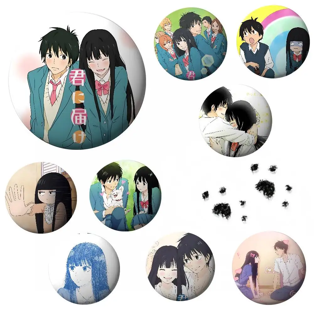 Niedliche K-Kimi Ni Todoke Minimalistische Exquisite Blechbroschen: Elegante Anstecknadeln für Taschen, Praktische Souvenir-Geschenke
