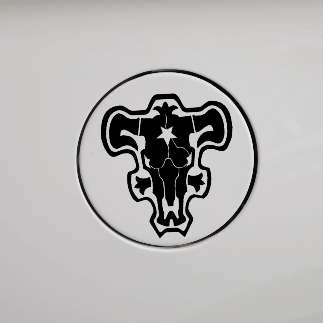 Car Stickers Black Clover Laser Holographic Reflective Decals For Fuel Tank Cap Window Trunk Motorcycle Laptop Computer Case