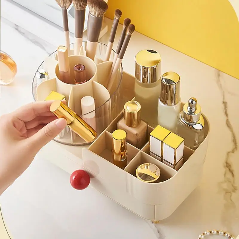 Skincare Organizers For Vanity Holder For Vanity Bathroom Countertop With Drawers Large Capacity Makeup Brush Holder Cosmetic