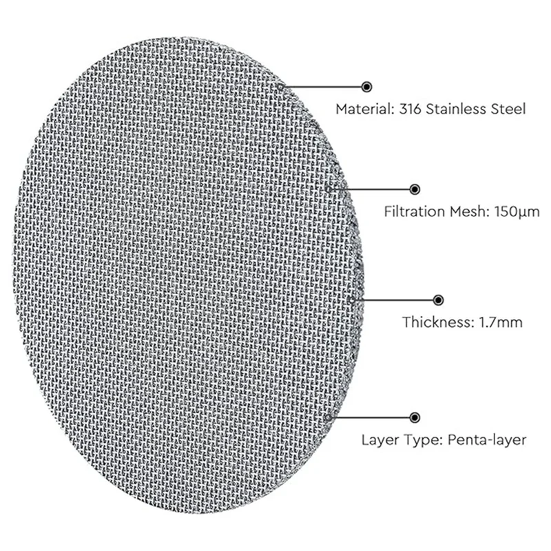 53.3mm Espresso Puck Screen with Silicone Stand Thickness 1.7mm for 54mm Portafilter Retail