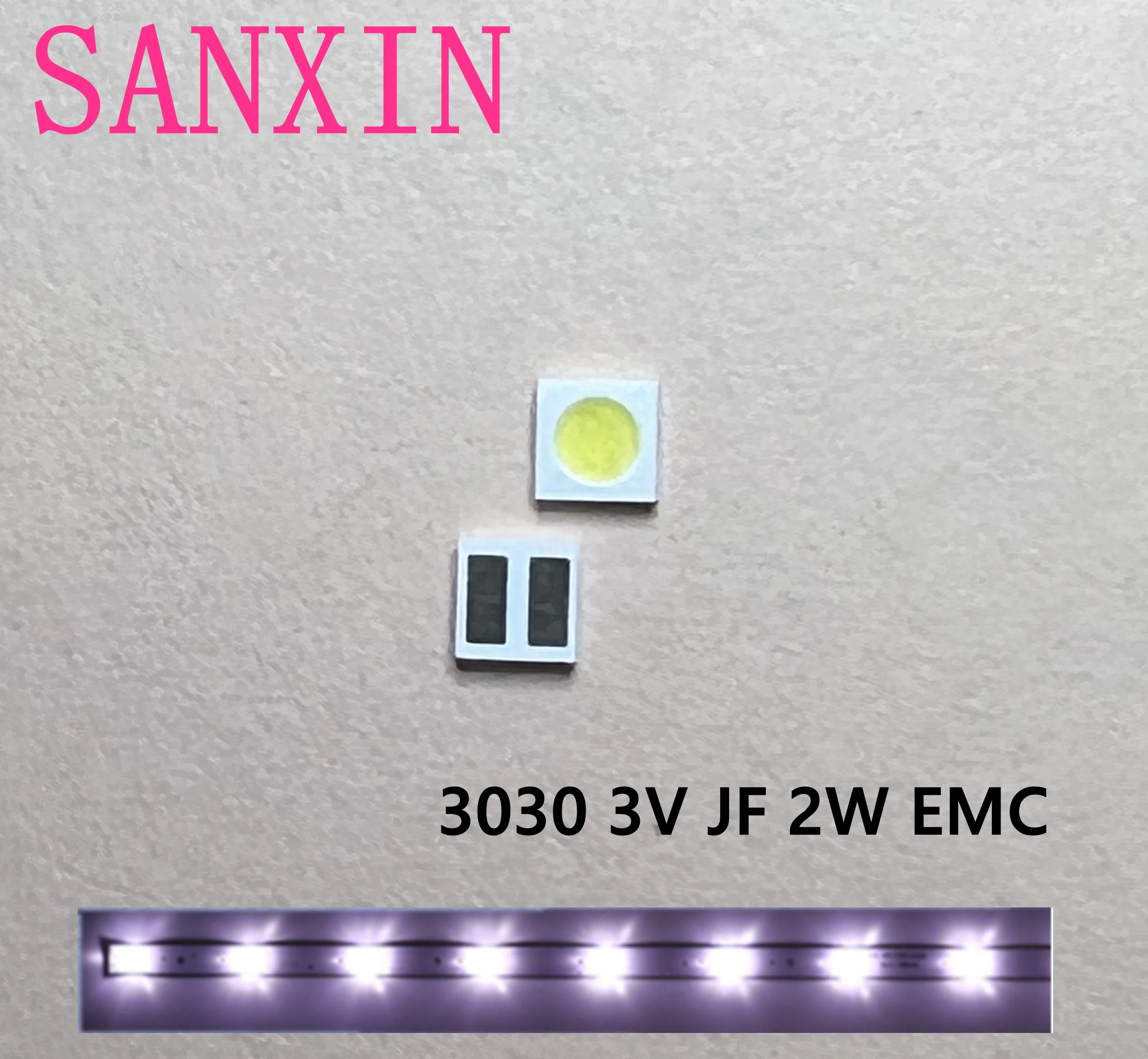 100PCS/LOT LED Backlight JUFEI 3030 2W 3v EMC LED FOR Cool Cold white LCD Backlight for TV TV Application